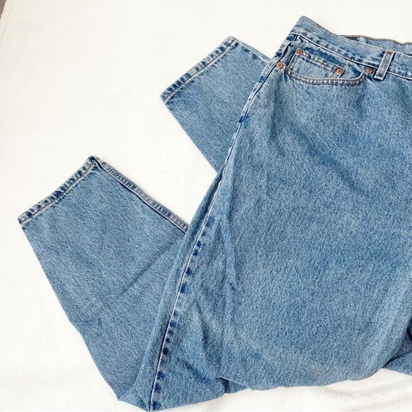 Levi’s 550 jeans vintage relaxed tapered high waist blue denim size 20W plus mom - Picture 3 of 9